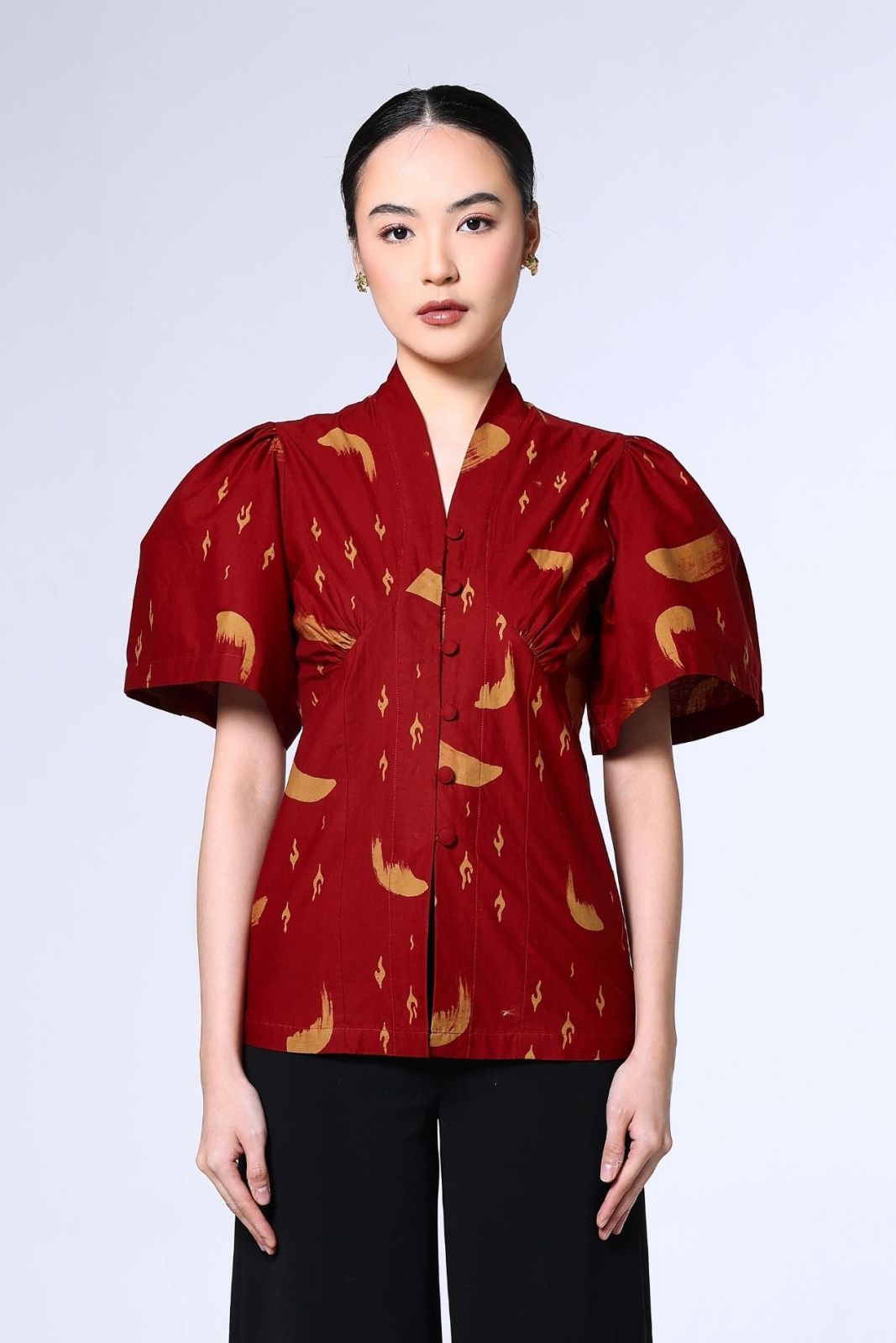Red Marore Batik Top | Oemah Etnik