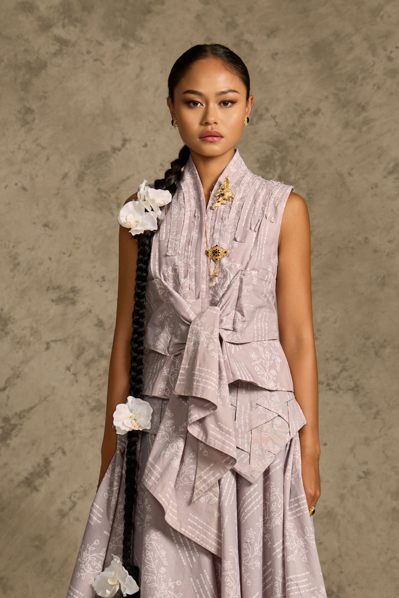 Grey Amrita Batik Top