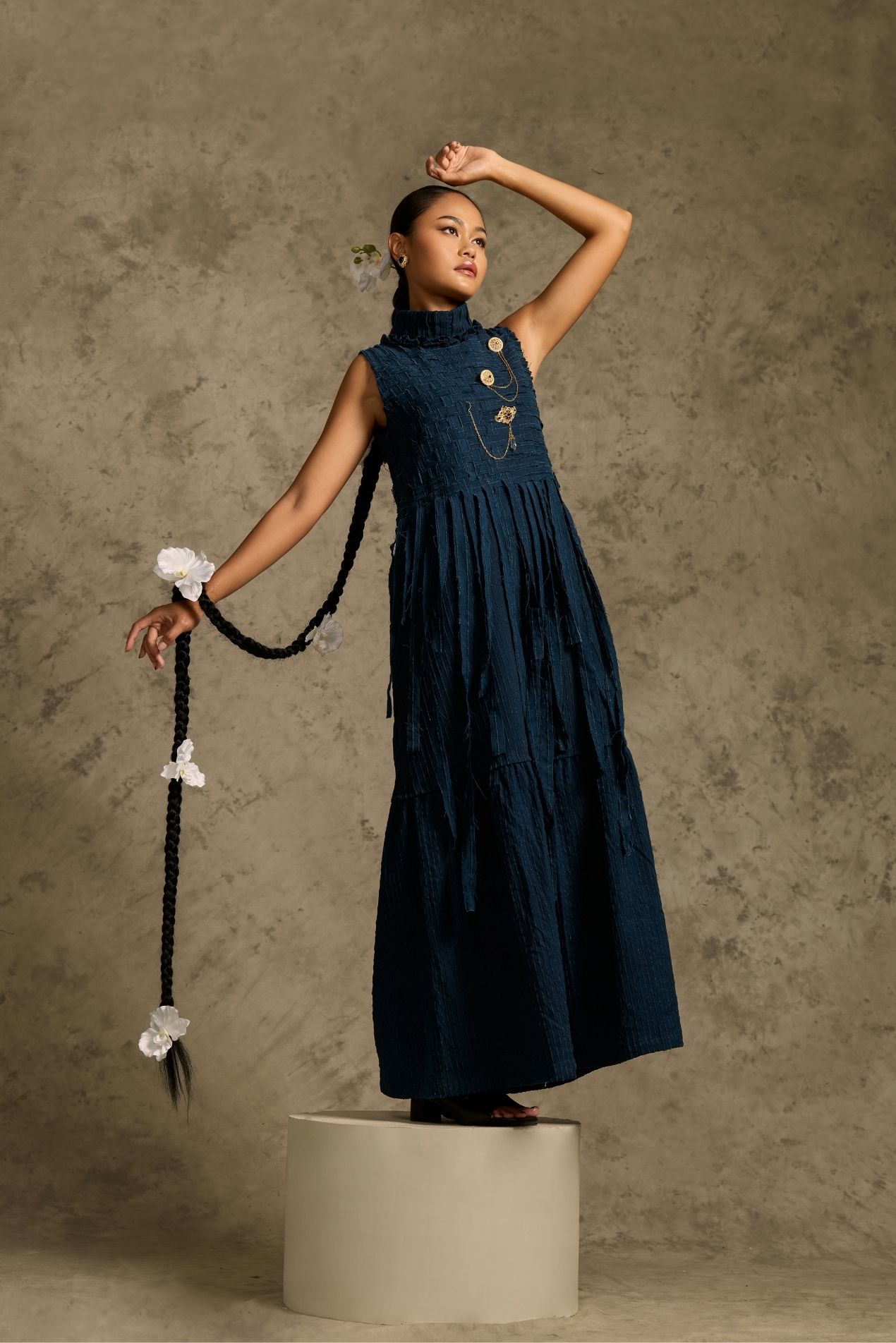 Blue Poso Tenun Dress