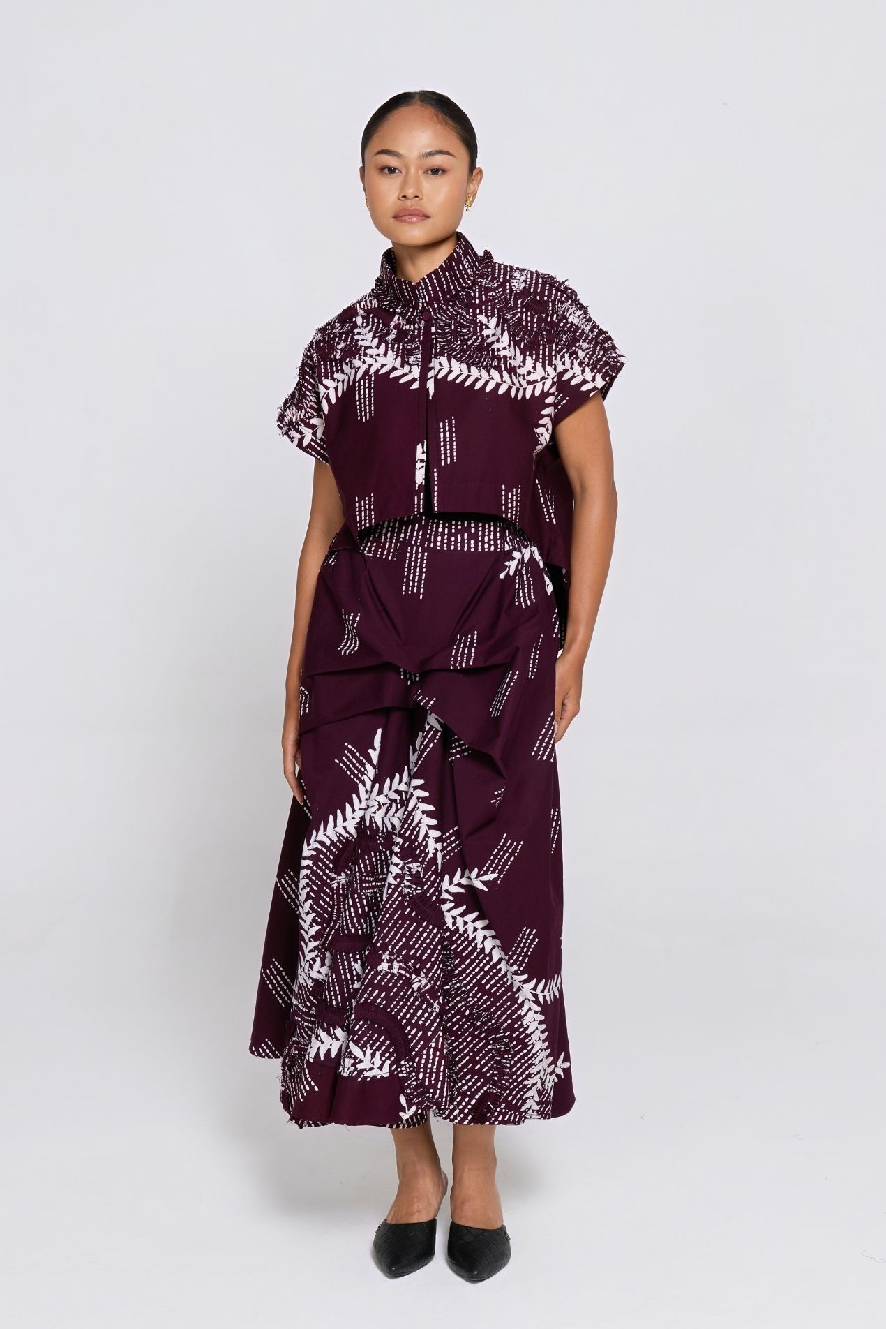 Purple Buyan Batik Skirt
