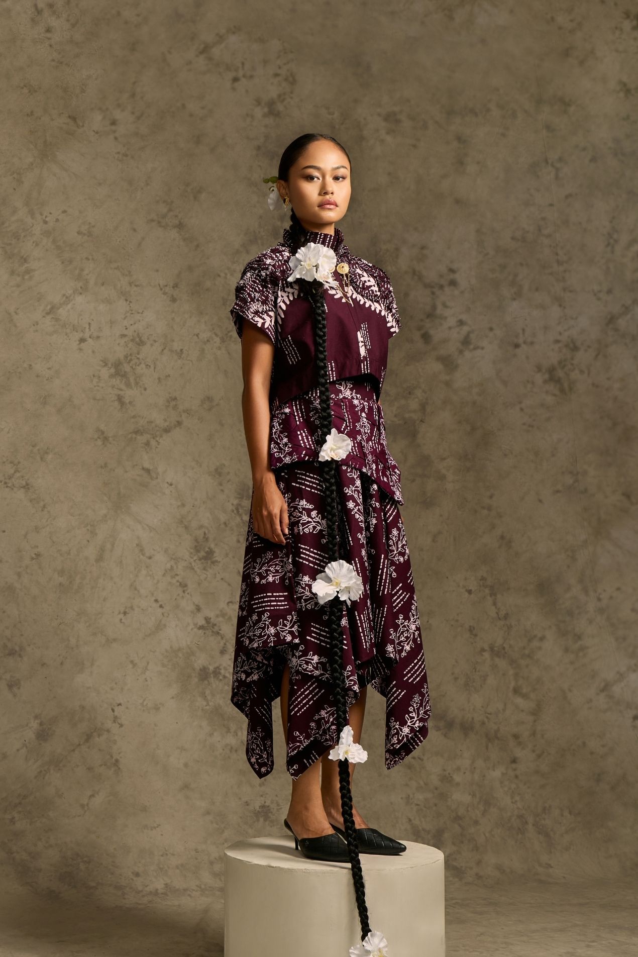 Purple Kirani Batik Skirt