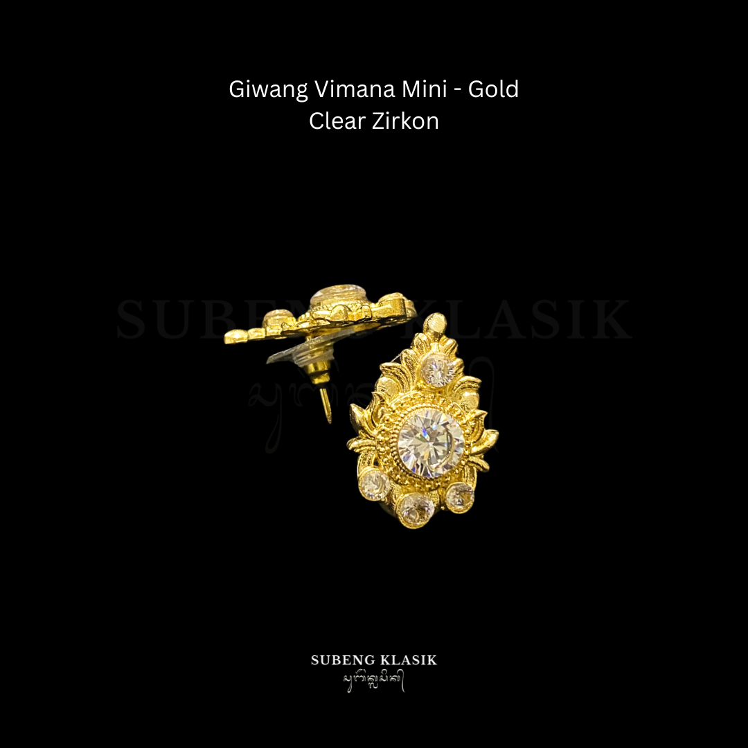 Vimana - Anting Vimana Mini (Permata Clear - Gold)